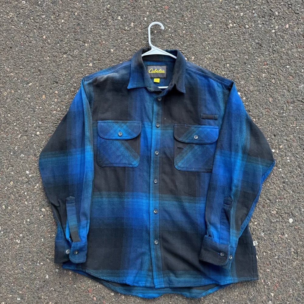 Cabela's Navy & Royal Blue Wool Knit Beanie